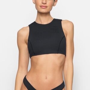 SKIMS Sport Swim Black Top